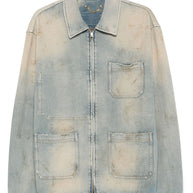 Golden Goose Denim Cotton Jacket - Clear Blue