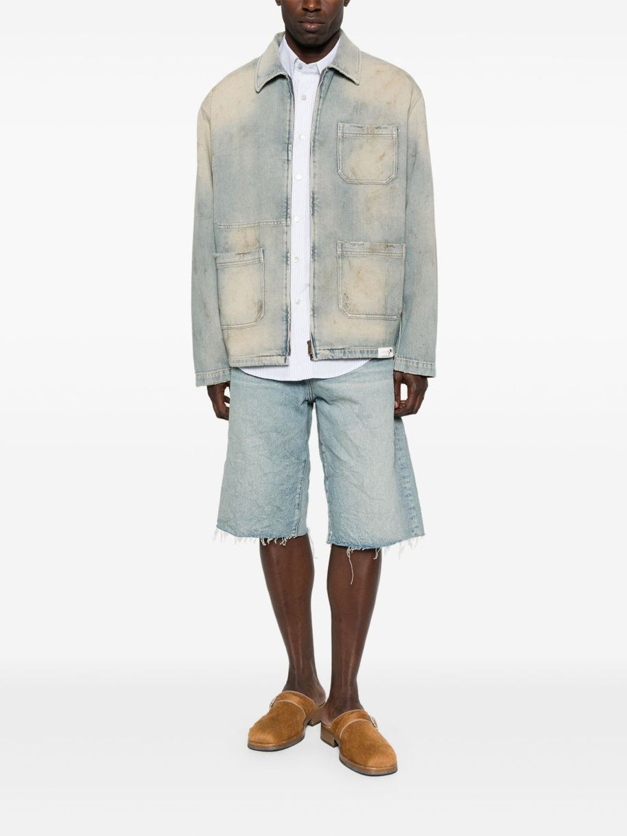 Golden Goose Denim Cotton Jacket - Clear Blue