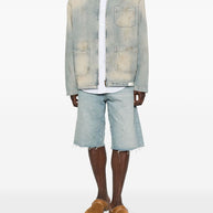 Golden Goose Denim Cotton Jacket - Clear Blue