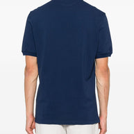Brunello Cucinelli Logo Cotton Polo Shirt - Blue