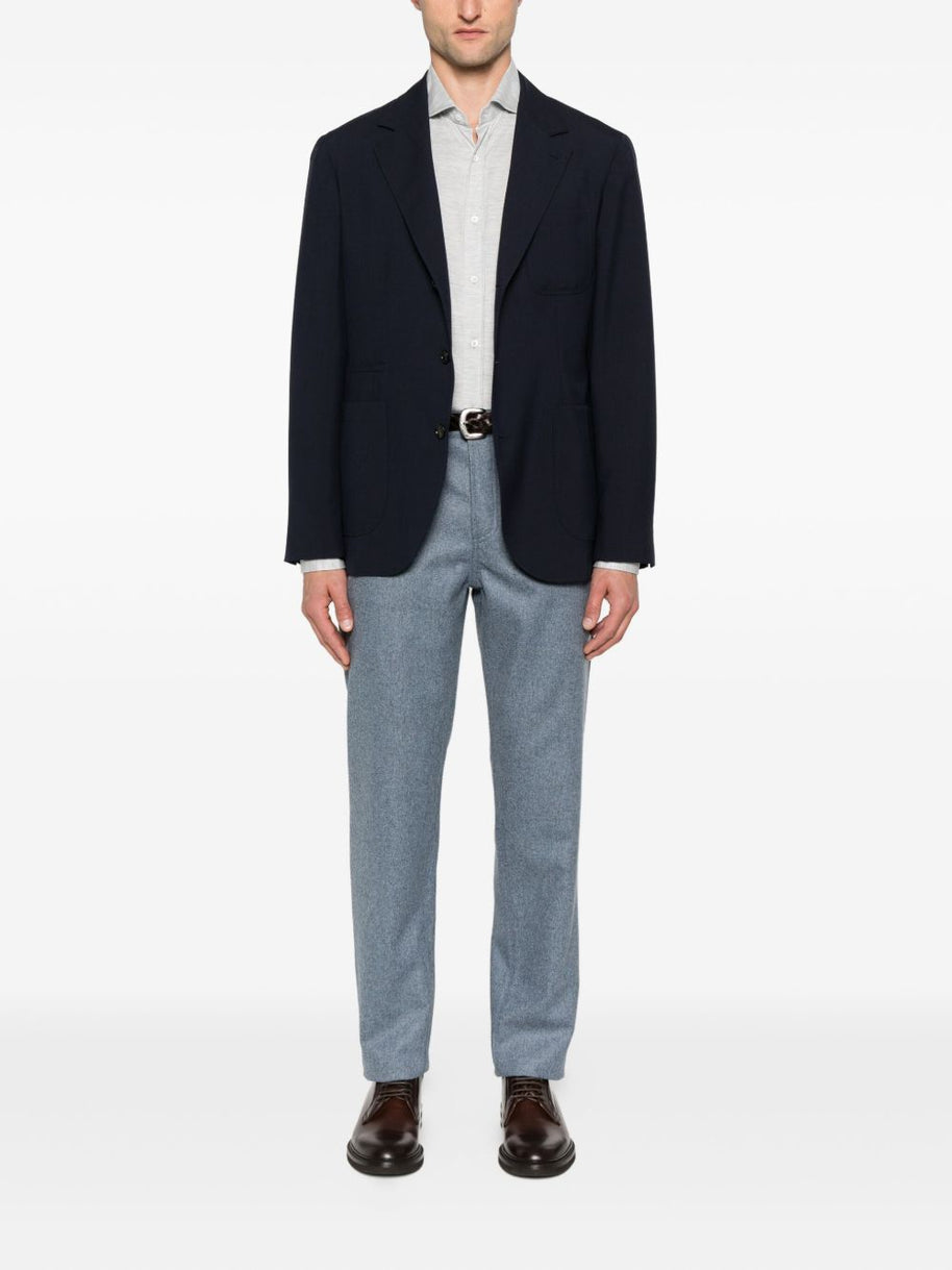 Brunello Cucinelli Silk And Cotton Blend Shirt - Light Grey