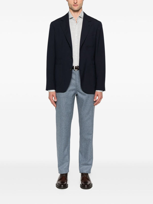 Brunello Cucinelli Silk And Cotton Blend Shirt - Light Grey