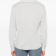 Brunello Cucinelli Silk And Cotton Blend Shirt - Light Grey