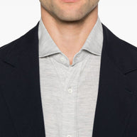 Brunello Cucinelli Silk And Cotton Blend Shirt - Light Grey