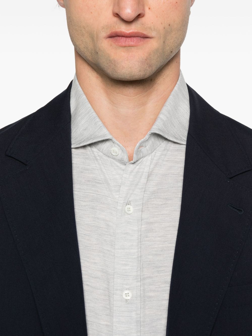 Brunello Cucinelli Silk And Cotton Blend Shirt - Light Grey