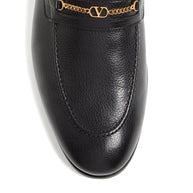 Valentino Garavani Leather Loafers - Black