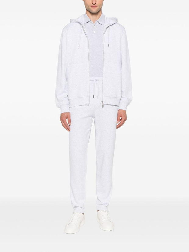 Brunello Cucinelli Cotton Zipped Hoodie - Light Grey