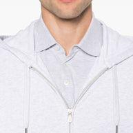 Brunello Cucinelli Cotton Zipped Hoodie - Light Grey
