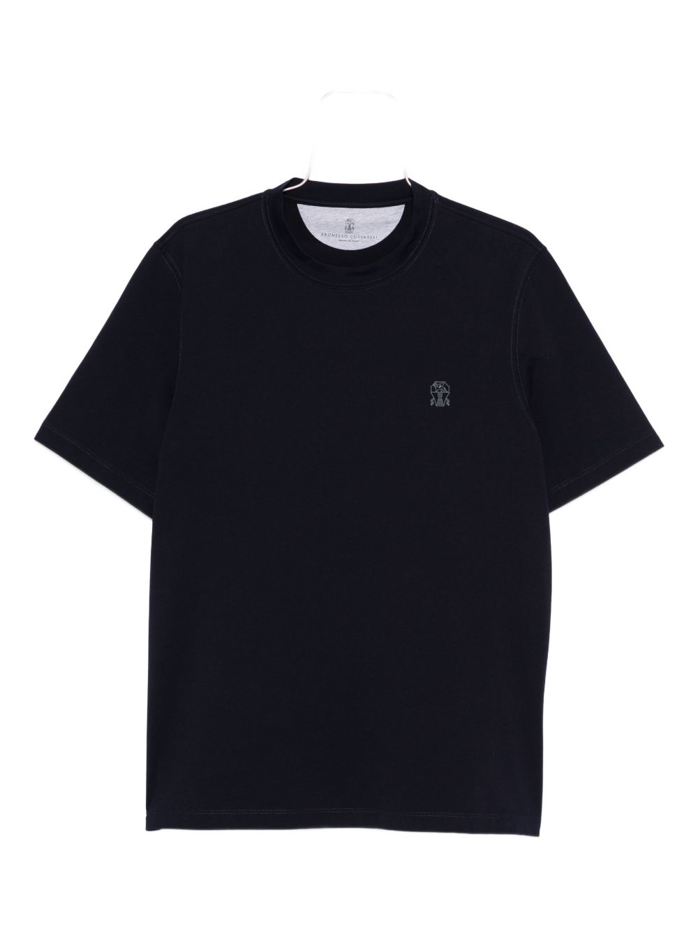 Brunello Cucinelli  Logo Cotton T-shirt- Blue