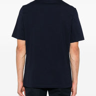 Brunello Cucinelli  Logo Cotton T-shirt- Blue