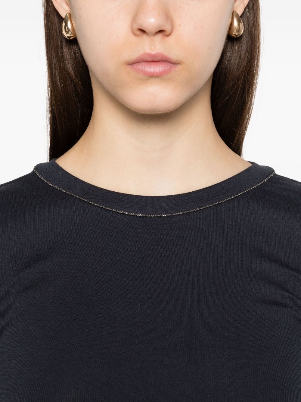 Brunello Cucinelli Monili Chain Cotton Jumper