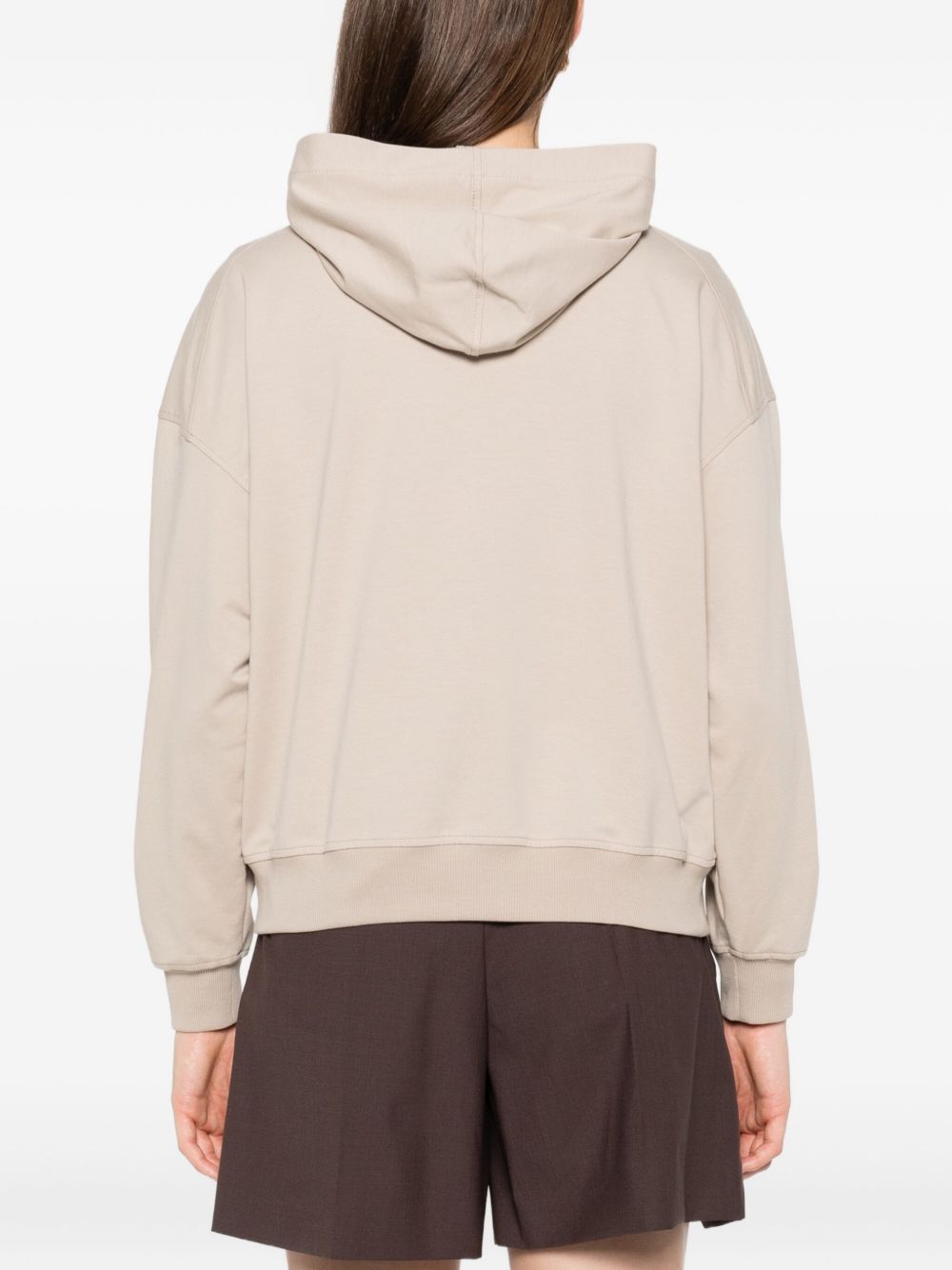 Brunello Cucinelli Cotton Zipped Hoodie - Beige