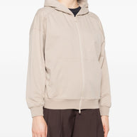 Brunello Cucinelli Cotton Zipped Hoodie - Beige