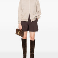 Brunello Cucinelli Cotton Zipped Hoodie - Beige