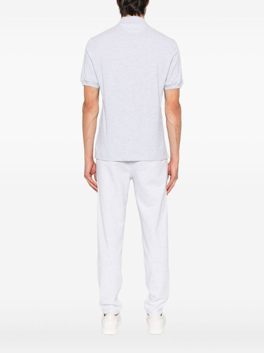 Brunello Cucinelli Logo Cotton Polo Shirt - Light Grey