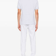 Brunello Cucinelli Logo Cotton Polo Shirt - Light Grey