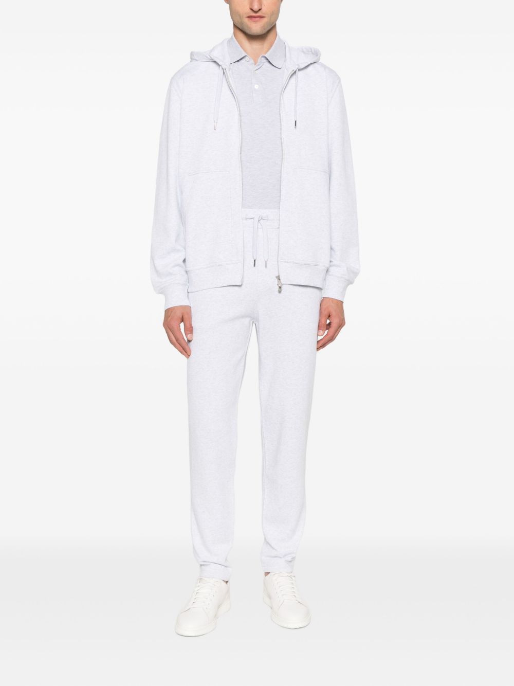 Brunello Cucinelli Logo Cotton Polo Shirt - Light Grey