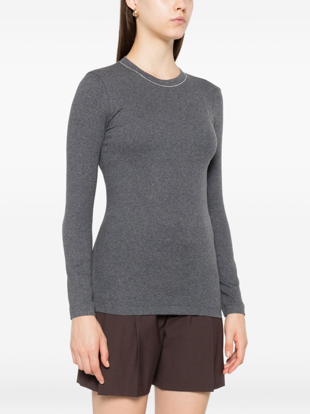 Brunello Cucinelli Cotton Crewneck Sweater - Grey