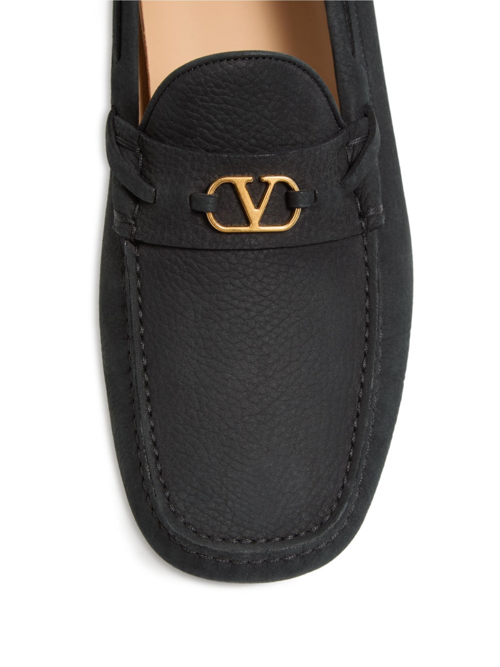 Valentino Garavani Fastaway Driver Moccasin In Deer Suede