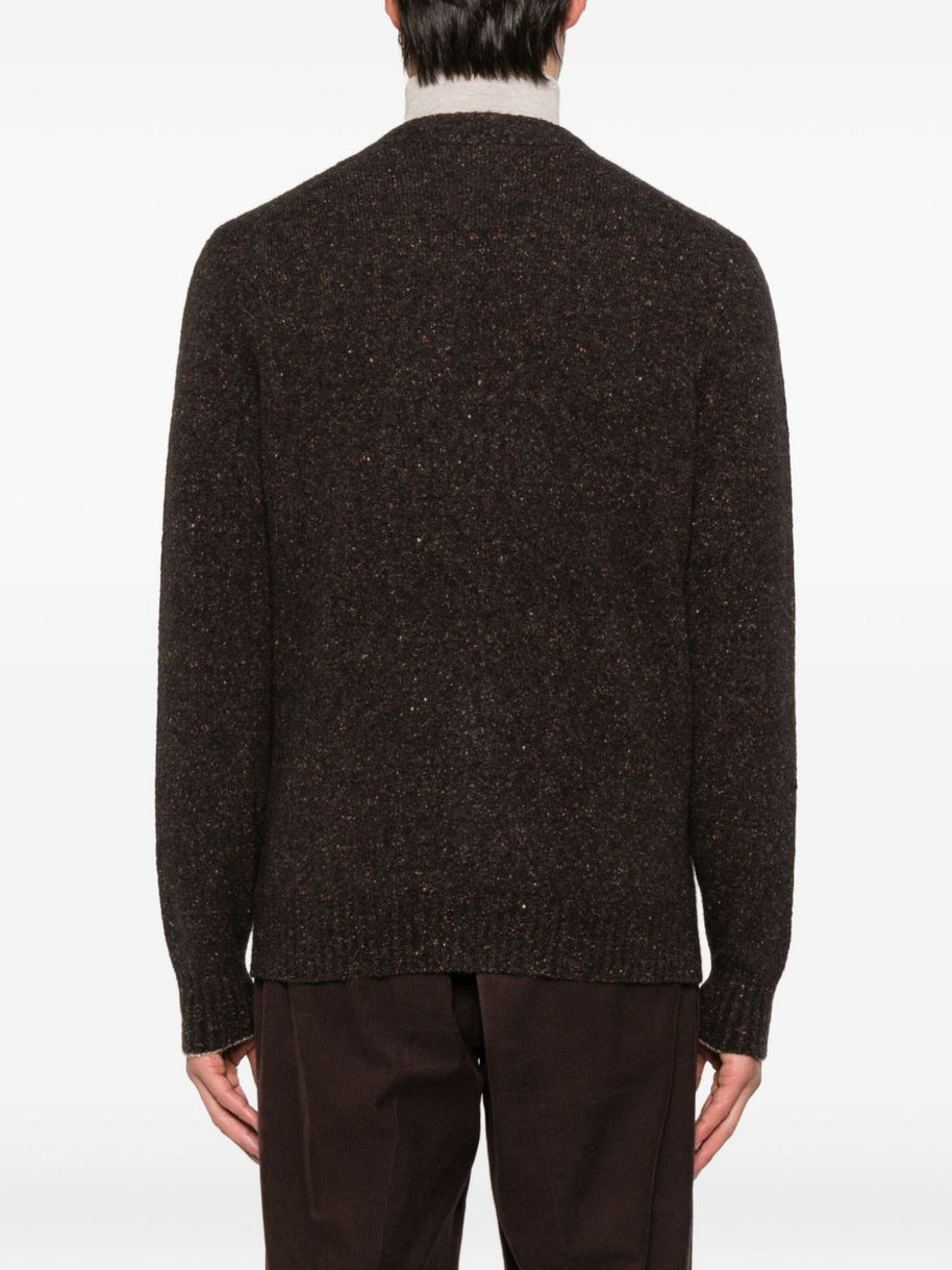 Brunello Cucinelli Wool V-necked Cardigan - Brown