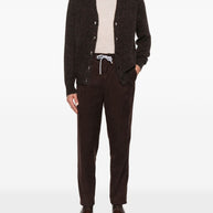 Brunello Cucinelli Wool V-necked Cardigan - Brown