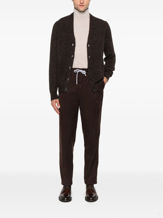 Brunello Cucinelli Wool V-necked Cardigan - Brown