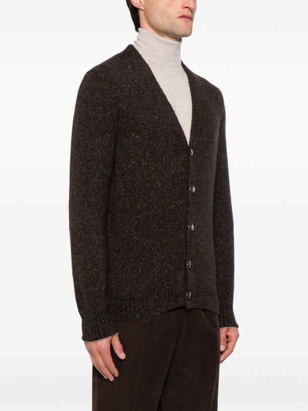Brunello Cucinelli Wool V-necked Cardigan - Brown