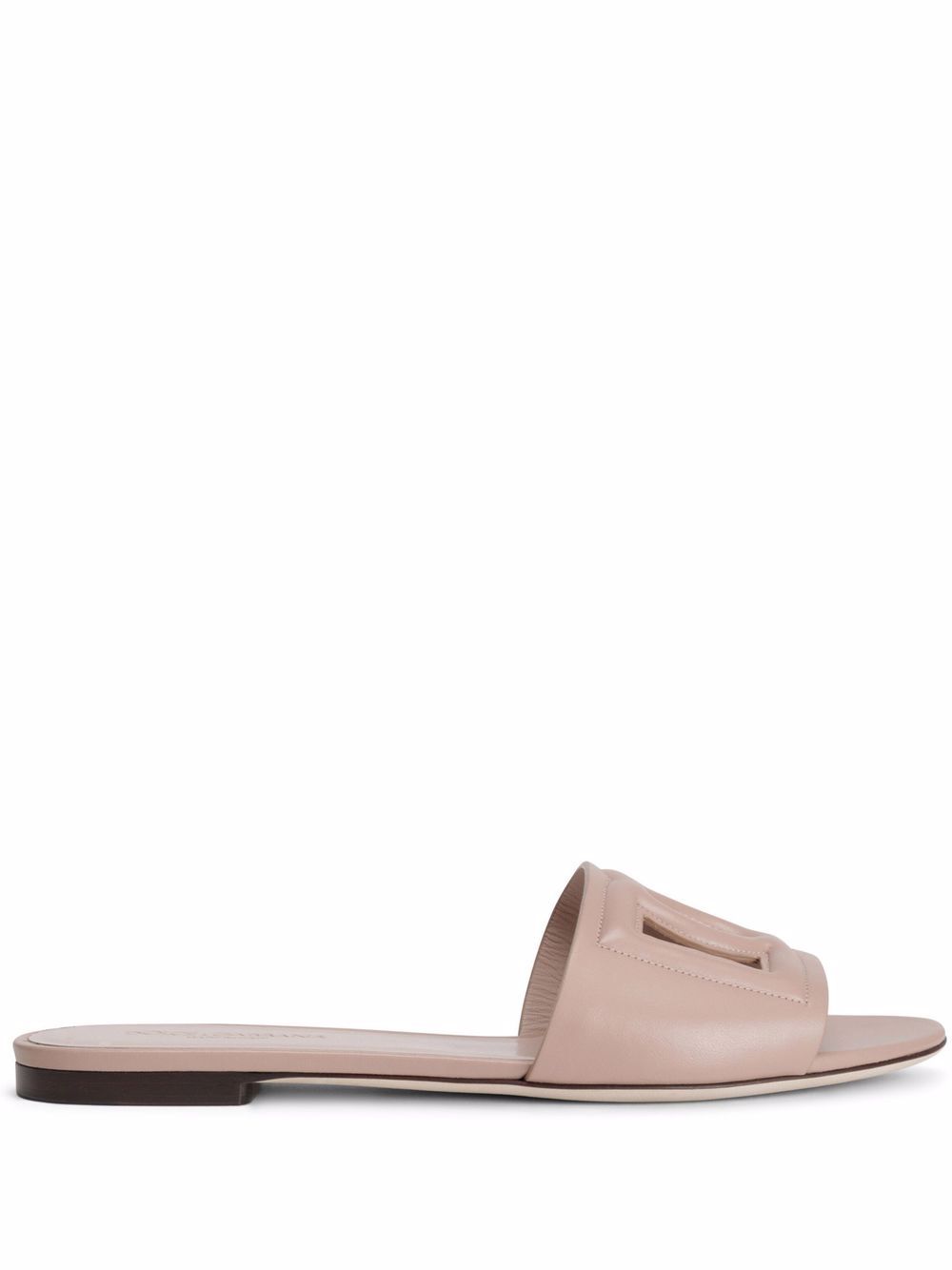 Dolce & Gabbana DG Logo Flat Sandals Powder