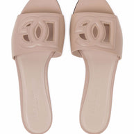 Dolce & Gabbana DG Logo Flat Sandals Powder