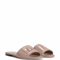 Dolce & Gabbana DG Logo Flat Sandals Powder