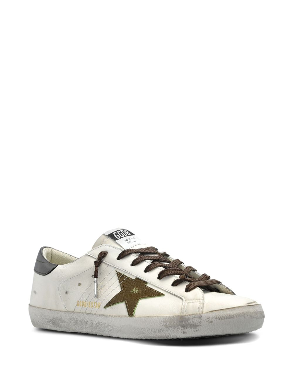 Golden Goose Super-Star In Nappa Leather With Leather Star And Leather Heel Tab
