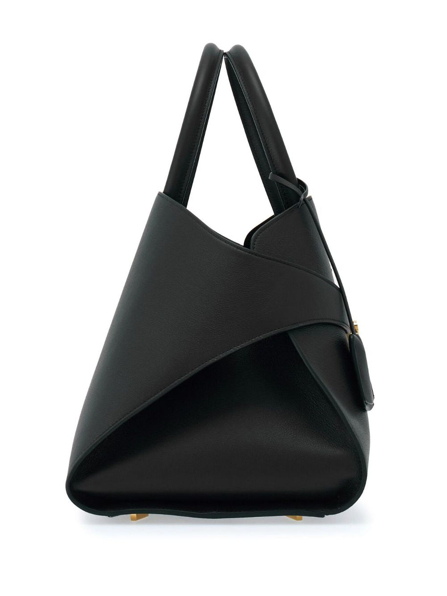 Ferragamo Hug Medium Leather Tote Bag - Black