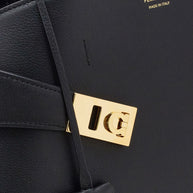 Ferragamo Hug Medium Leather Tote Bag - Black