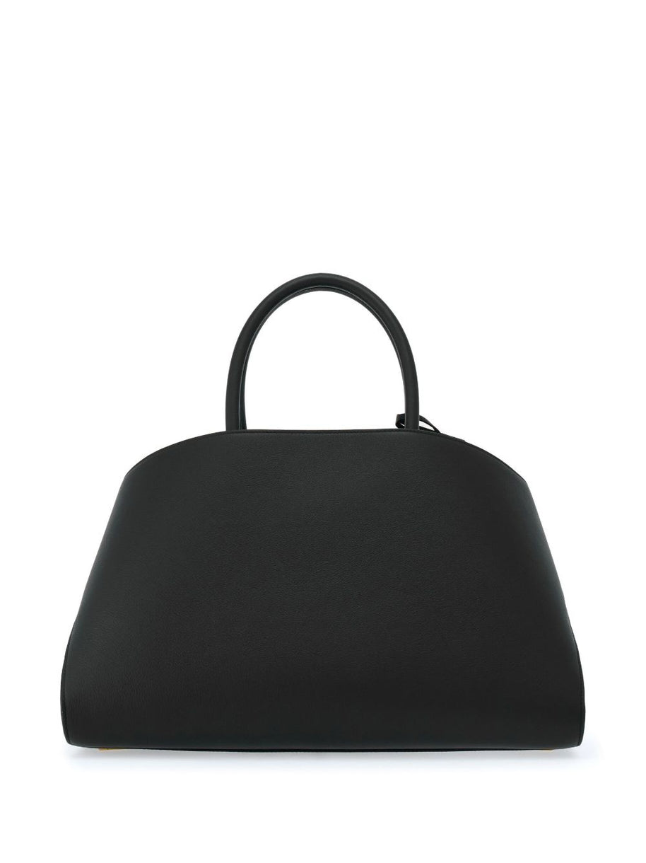 Ferragamo Hug Medium Leather Tote Bag - Black