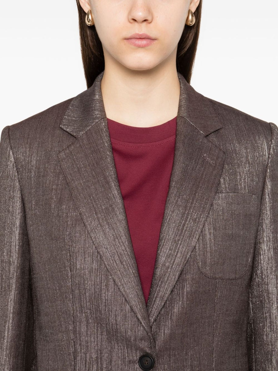 Brunello Cucinelli Single Breasted Blazer - Silver