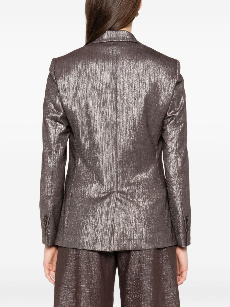 Brunello Cucinelli Single Breasted Blazer - Silver