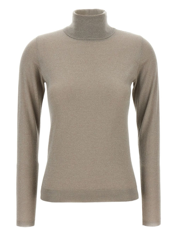 Brunello Cucinelli Cashmere And Silk Turtle-neck Sweater - Dove Grey