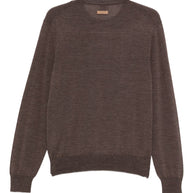 Jacob Cohen Wool And Silk Crewneck Sweater - Brown