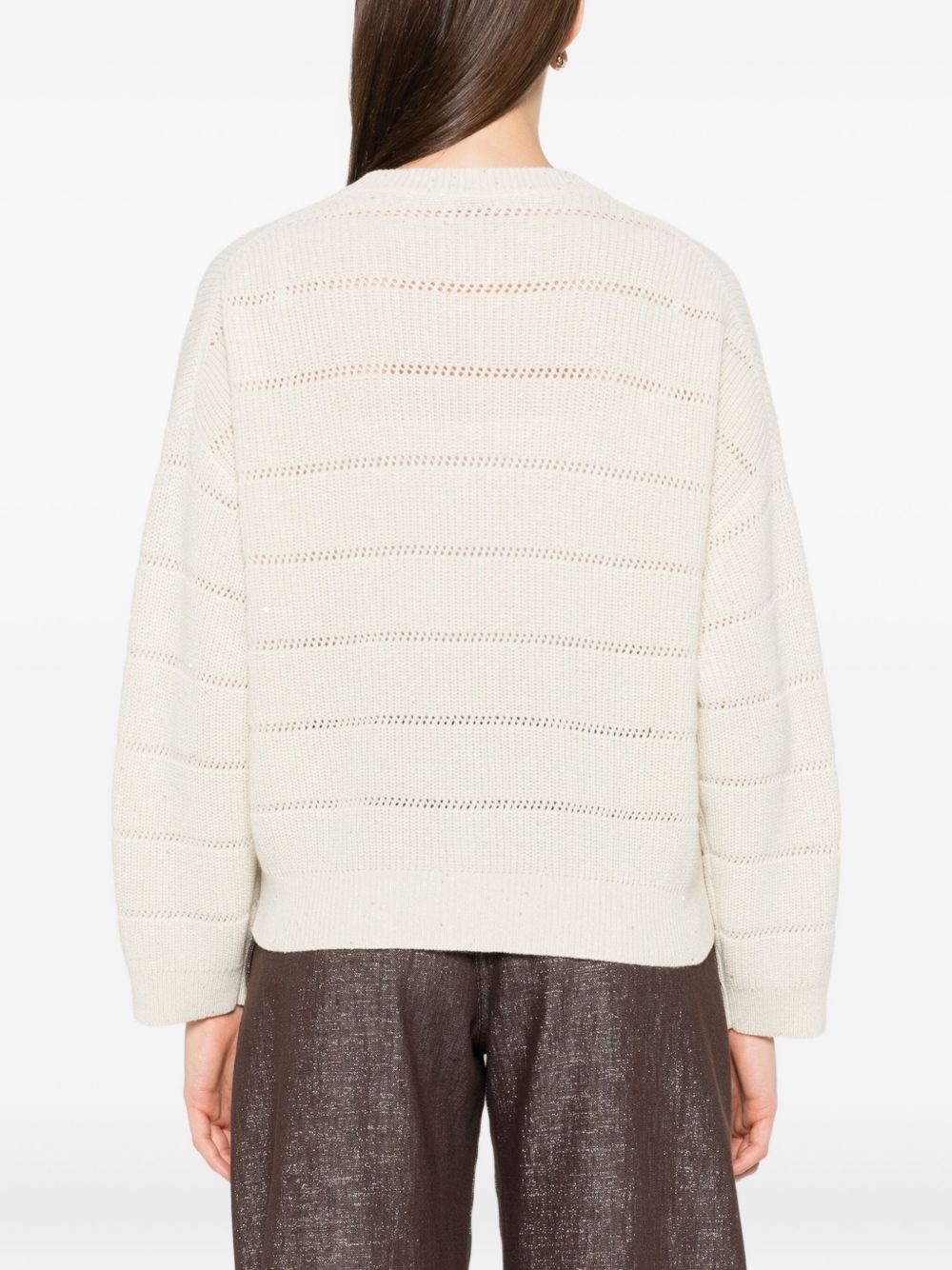 Brunello Cucinelli Cashmere And Wool Sweater - Beige
