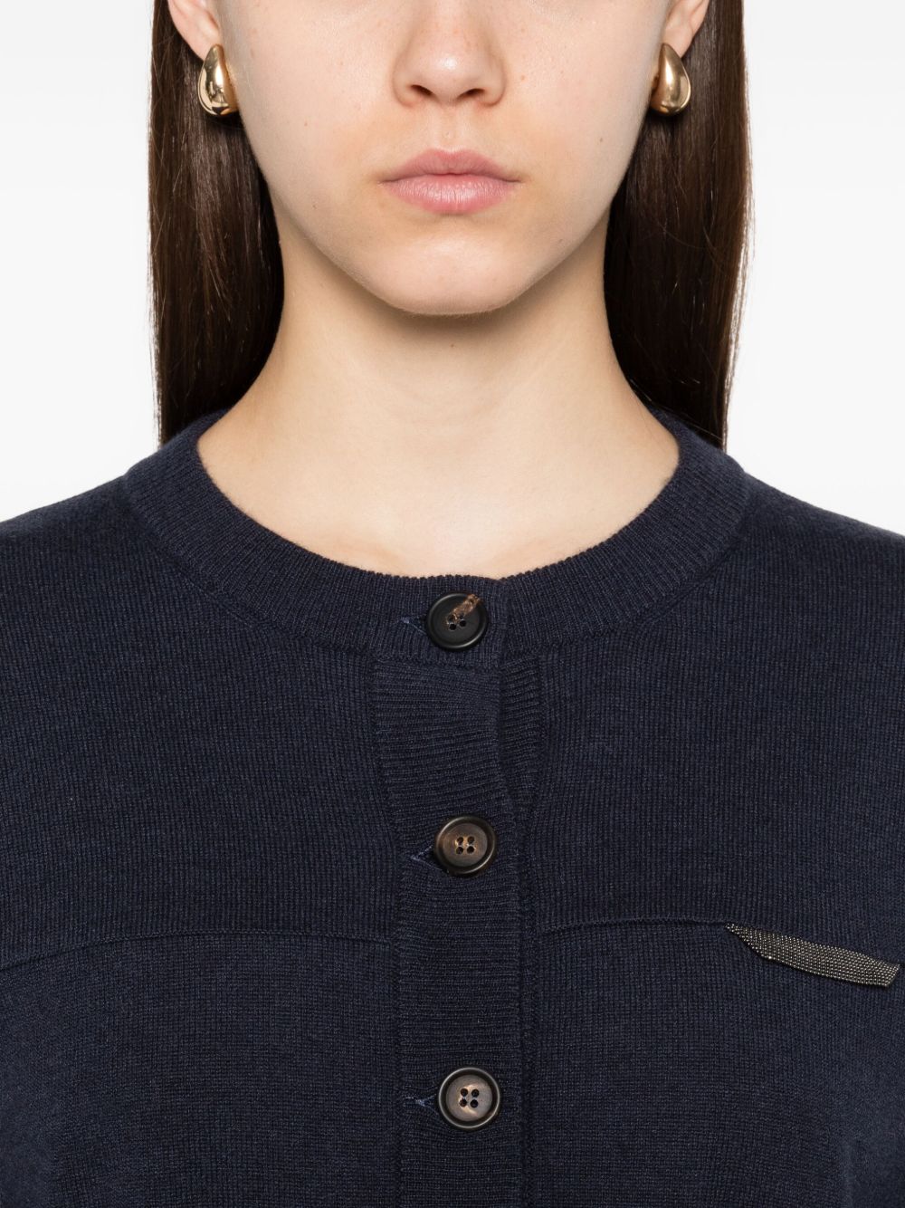 Brunello Cucinelli Cashmere Cardigan - Blue