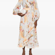 Zimmermann Ascension Printed Midi Dress - Clear Blue