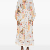 Zimmermann Ascension Printed Midi Dress - Clear Blue