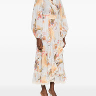 Zimmermann Ascension Printed Midi Dress - Clear Blue
