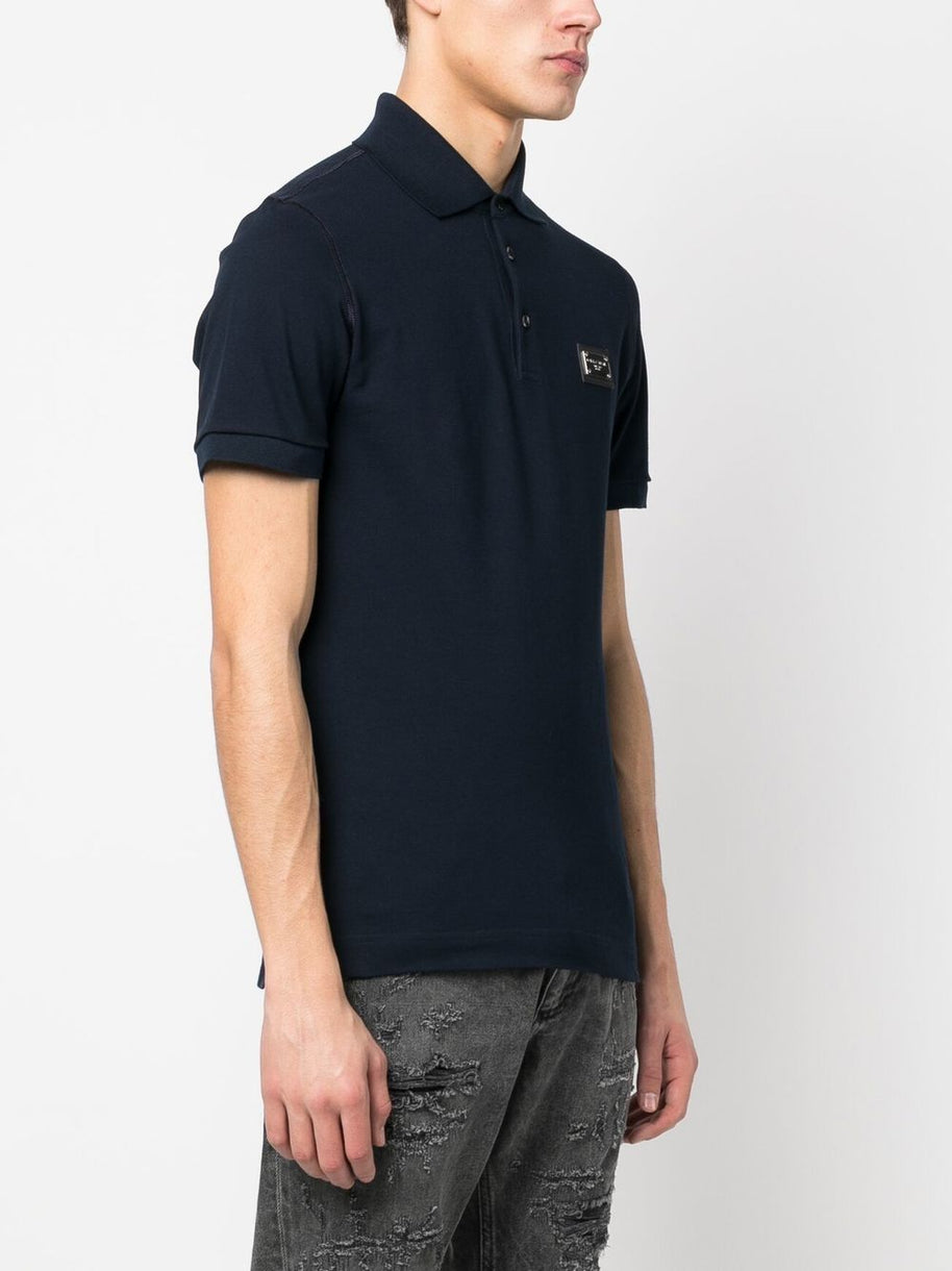 Dolce & Gabbana Logo Cotton Polo Shirt - Blue