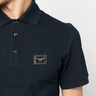 Dolce & Gabbana Logo Cotton Polo Shirt - Blue