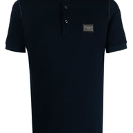 Dolce & Gabbana Logo Cotton Polo Shirt - Blue
