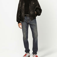 Dolce & Gabbana Logo Cotton Polo Shirt - Black