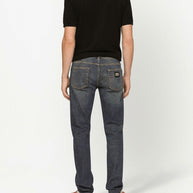 Dolce & Gabbana Logo Cotton Polo Shirt - Black