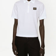 Dolce & Gabbana Logo Cotton Polo Shirt - White