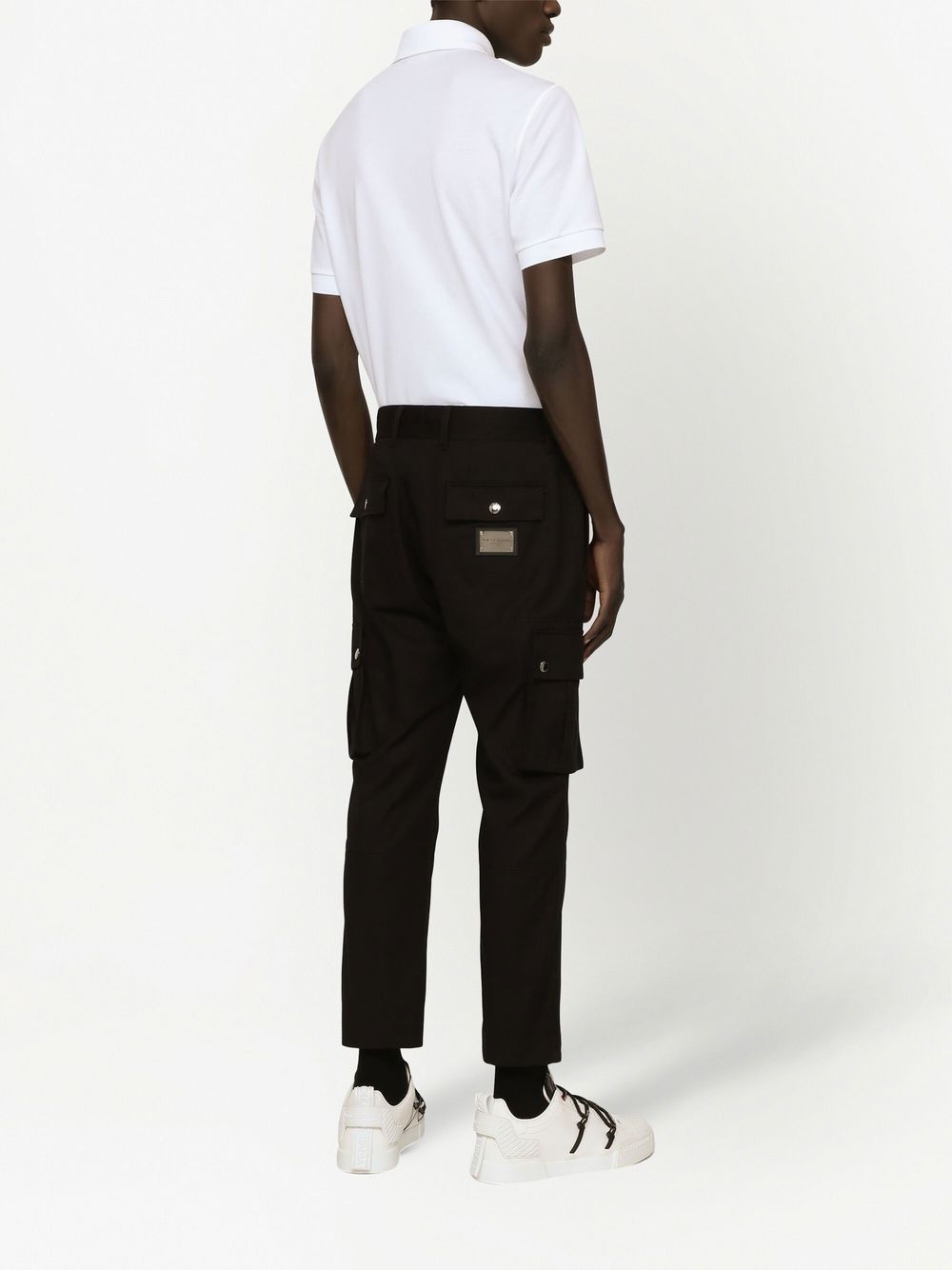 Dolce & Gabbana Logo Cotton Polo Shirt - White